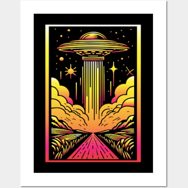 Flying Saucer Wall Art by ArtFactoryAI